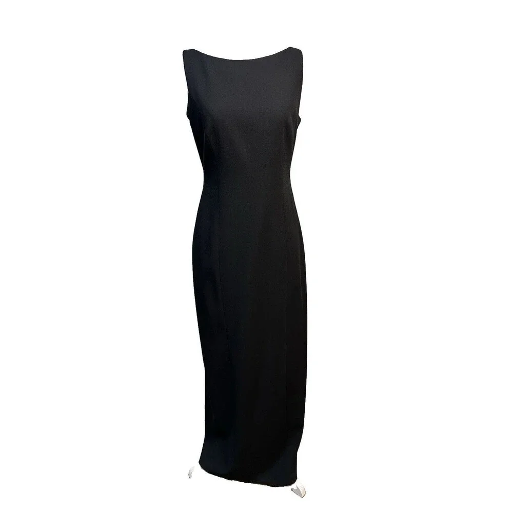 Vtg 1995 Laundry Shelli Segal 8 Dress Low Back Bow Audrey Hepburn Gown 90s Prom